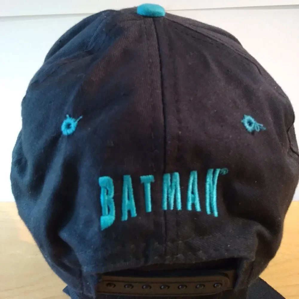 Vintage 90s Batman Two Tone Snap Back Hat Teal